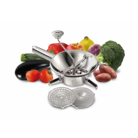 Moulin légumes inox 18cm 2 grilles - Artame - MaSpatule