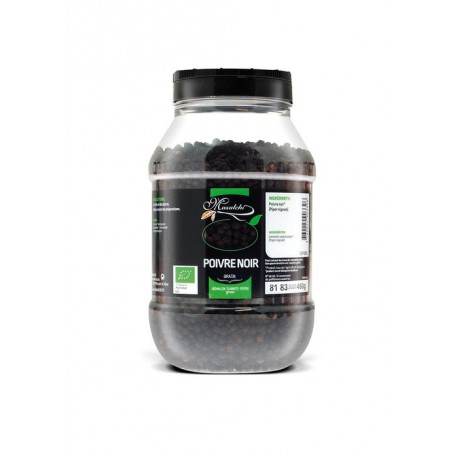 Poivre noir BIO en grain pot 30g - Spices - DELICATESSEN