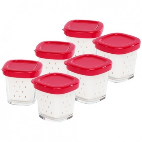 Lot de 6 pots en verre yaourtière SEB Multi Délices