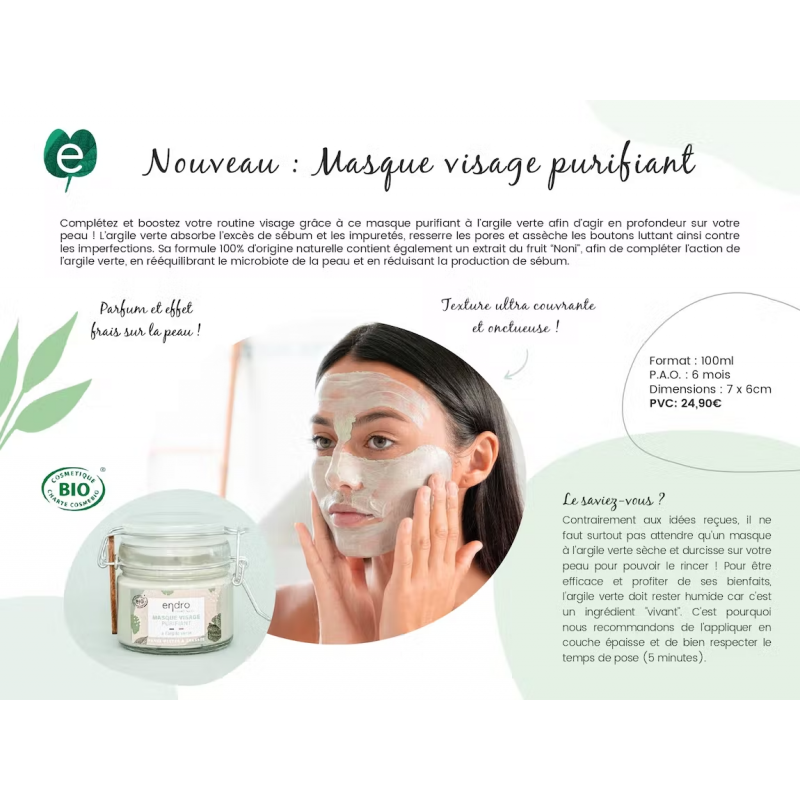 Les bienfaits de l'Argile Verte pour la peau du visage et du corps