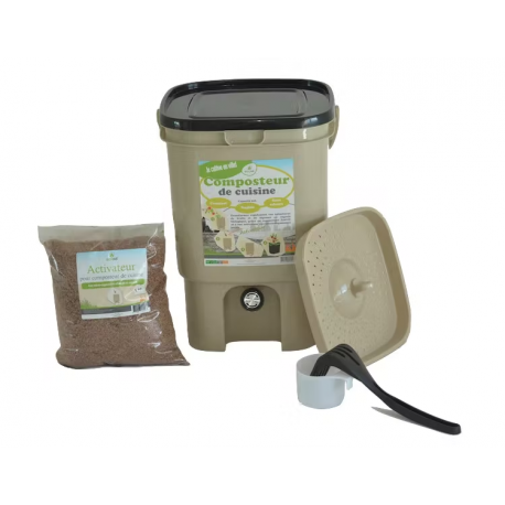 Kit Composteur Cuisine 20L avec Activateur